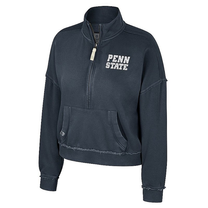 Colosseum Penn State Women's Washed Navy Fleece 1/2 Zip Nittany Lions (PSU) (Colosseum )