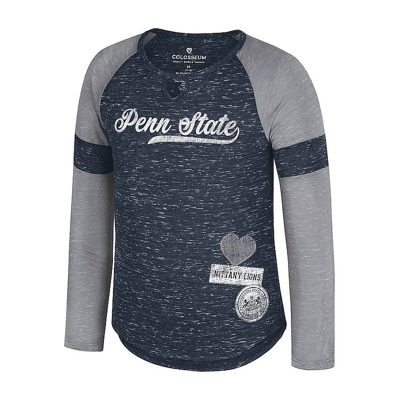 Colosseum Penn State Youth Girls Patches Long Sleeve Tee Nittany Lions (PSU) (Colosseum)
