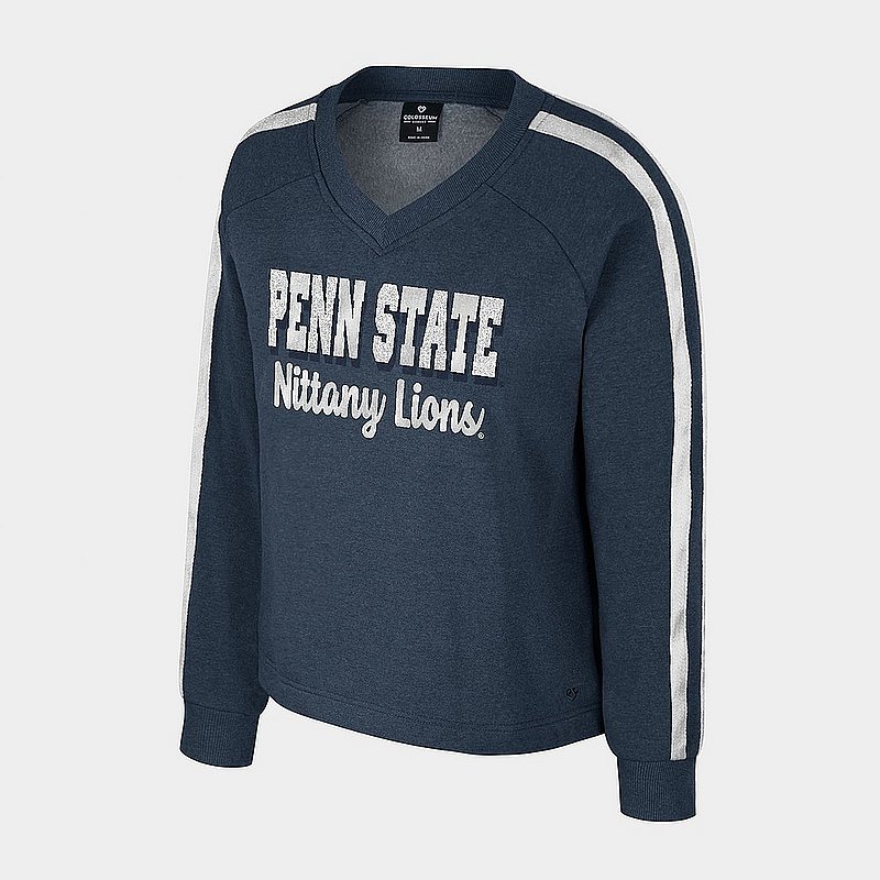 Colosseum Penn State Youth Girls Silver Foil Crewneck Sweatshirt Nittany Lions (PSU) (Colosseum )