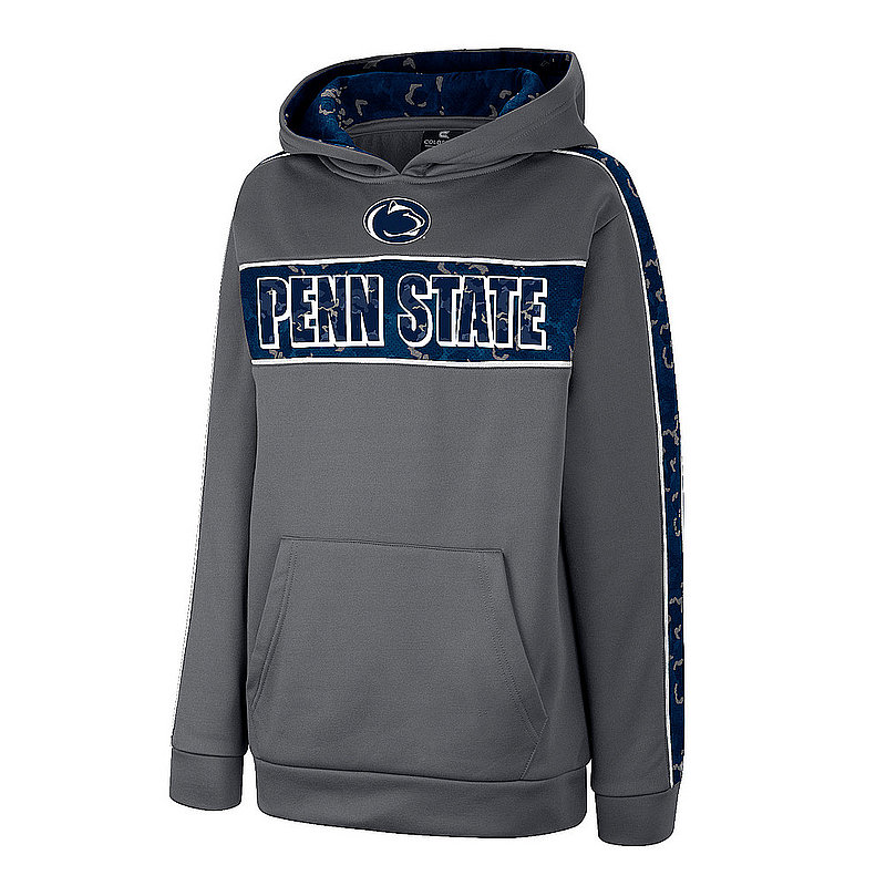 Penn State Youth Shark Grey Performance Hooded Sweatshirt 