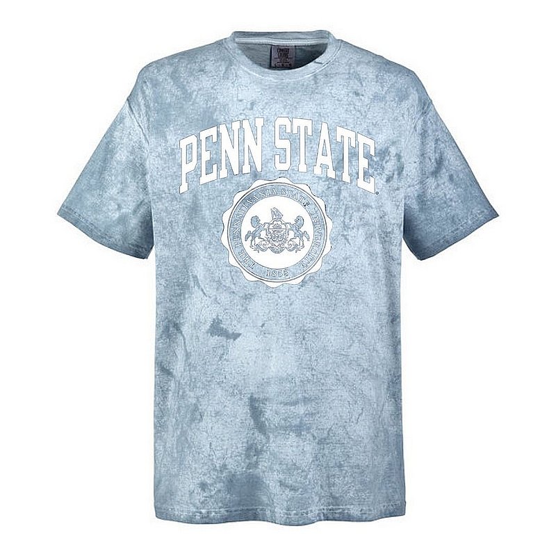 Penn State Official Seal Ocean Acid Wash Comfort Colors Tee