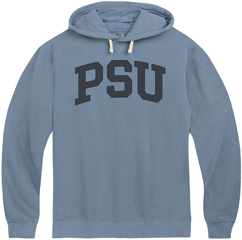 Comfort Colors Penn State PSU Arching Puff Hooded Sweatshirt Blue Jean Nittany Lions (PSU) (Comfort Colors )