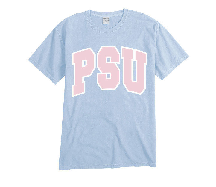Comfort Wash Penn State University Light Blue Chambray Comfort Wash Tee Nittany Lions (PSU) (Comfort Wash )