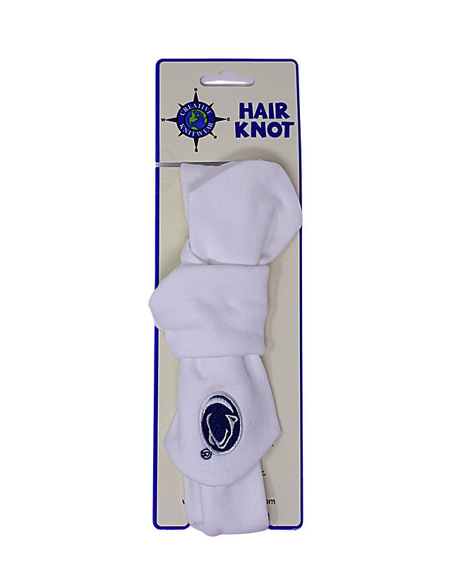 Creative Knitwear Penn State Nittany Lions Baby Bow Headband White Nittany Lions (PSU) (Creative Knitwear)