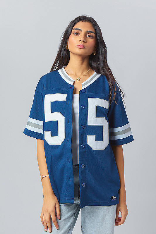 Hype & Vice Penn State Women’s Button Down Football Jersey Navy Nittany Lions (PSU) (Hype & Vice )