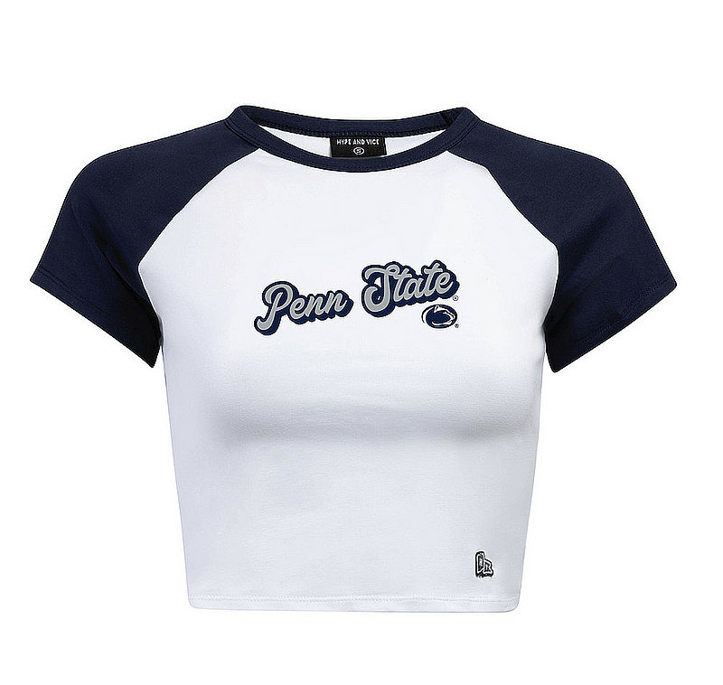 Hype & Vice Penn State Women's Crop Home Run Tee Nittany Lions (PSU) (Hype & Vice)