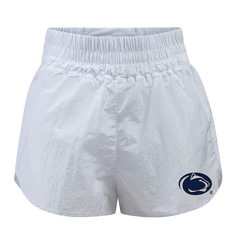 Penn State Women's High Waisted Smocked Shorts White