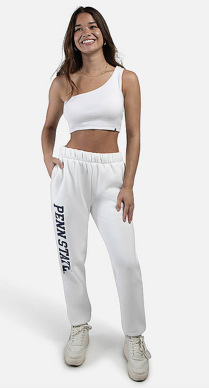 Penn State Women s High Waisted White Sweatpants Nittany Lions PSU