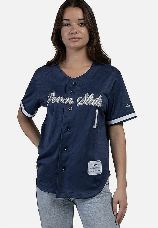 Penn State Women's Navy Baseball Jersey 