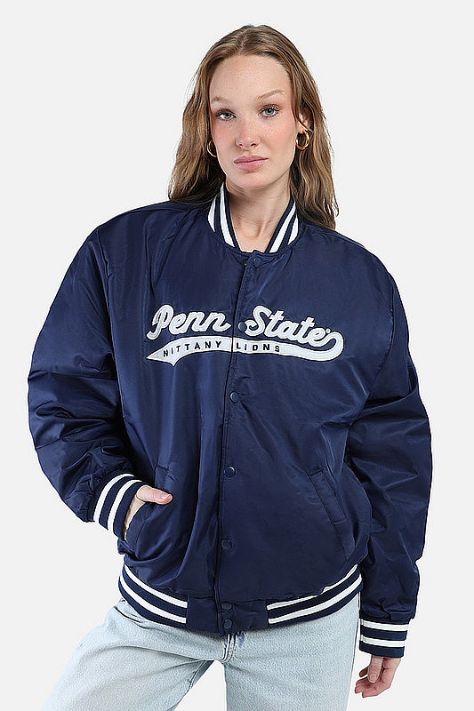Hype & Vice Penn State Women's Navy Varsity Bomber Jacket Nittany Lions (PSU) (Hype & Vice )