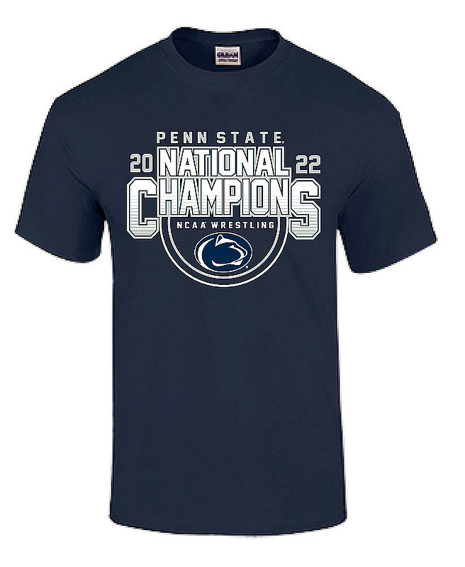 Penn State 2022 Wrestling NCAA National Champions T-Shirt Navy Nittany Lions (PSU) 