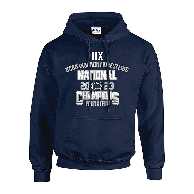 Penn State 2023 Wrestling NCAA National Champions Hooded Sweatshirt Navy