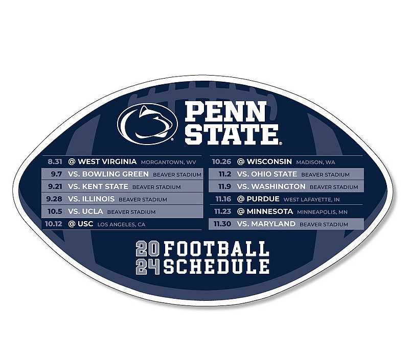 Penn State 2024 Football Schedule Magnet Nittany Lions (PSU) 