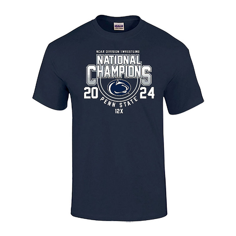 Penn State 2024 NCAA Wrestling National Champions T-Shirt Navy Nittany Lions (PSU) 