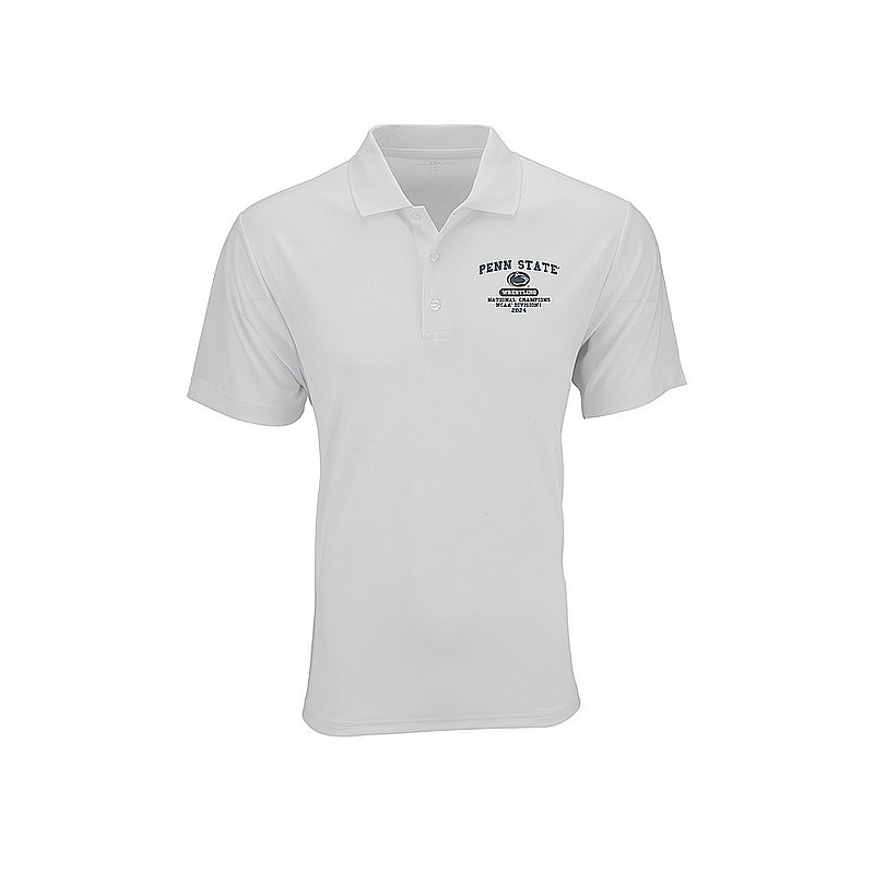 Penn State 2024 Wrestling National Champions White Performance Polo Nittany Lions (PSU) 