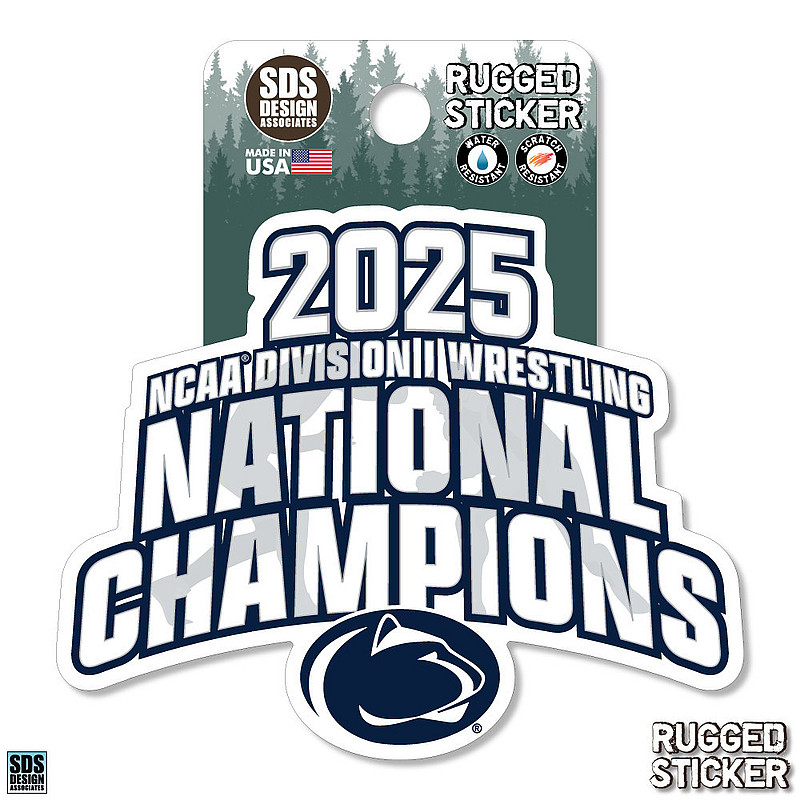 Penn State 2025 13X Wrestling National Champions Rugged Sticker Nittany Lions (PSU) 