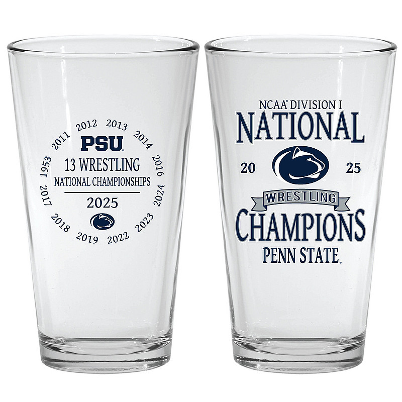 Penn State 2025 NCAA Wrestling National Champions Pint Glass Nittany Lions (PSU) 
