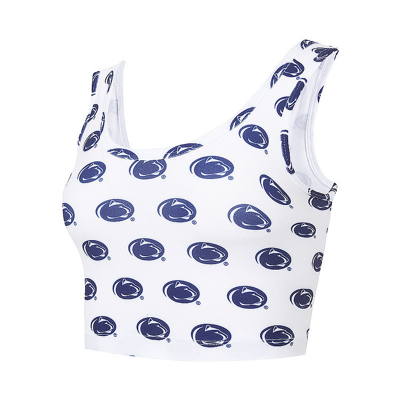 Penn State All Over Lion Head Women's Bralette White 