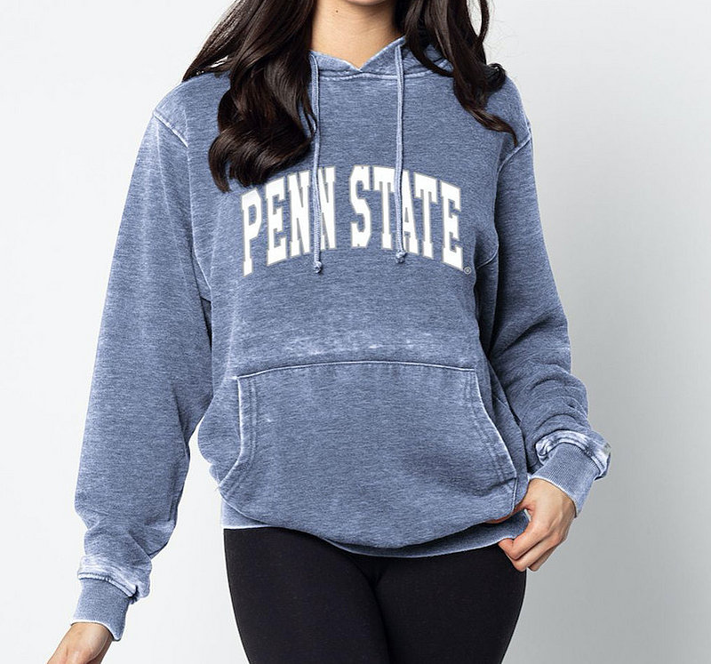 Penn State Arch Women's Navy Burnout Campus Hooded Sweatshirt Nittany Lions (PSU) 