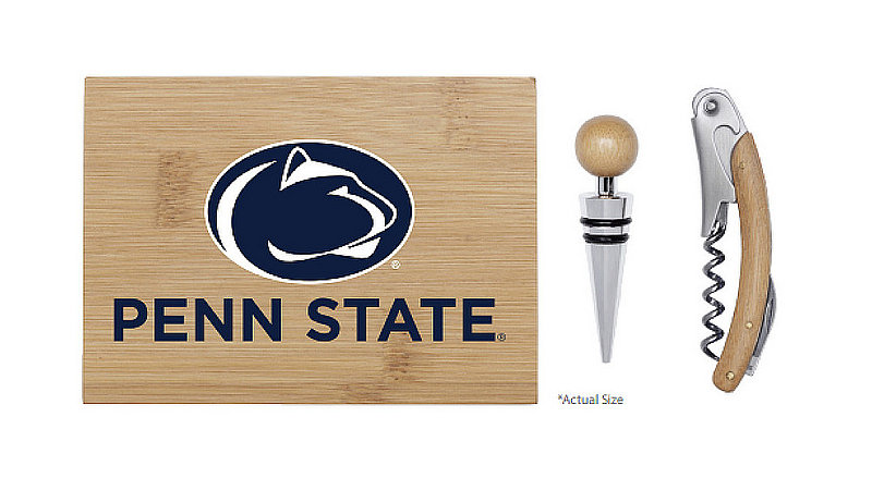 Penn State Bamboo Wine Gift Set 