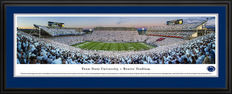 Penn State Beaver Stadium Sunset Panorama Deluxe Framed and Matted Nittany Lions (PSU) DSCI-PSU4D 