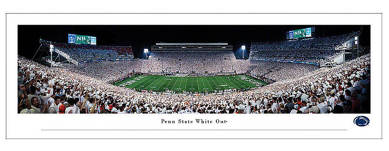 Penn State Beaver Stadium White Out 2021 Panorama Unframed Nittany Lions (PSU) 
