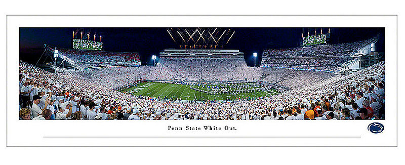 Penn State Beaver Stadium White Out Run Out 2021 Panorama Unframed Nittany Lions (PSU) 