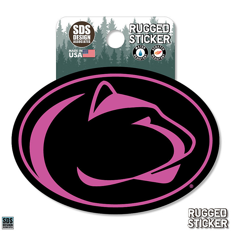 Penn State Black & Pink Lion Head Rugged Sticker Nittany Lions (PSU) 