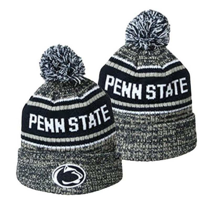 Penn State Block Static Gray Pom Knit Nittany Lions (PSU) 