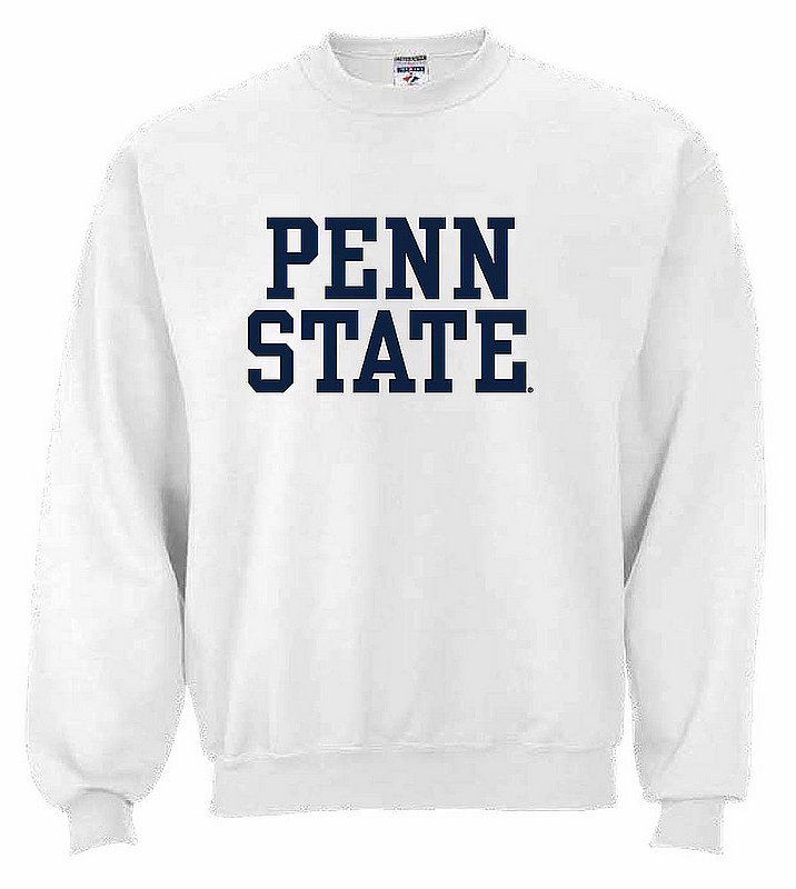 Penn State Block White Crewneck Sweatshirt Nittany Lions (PSU) 