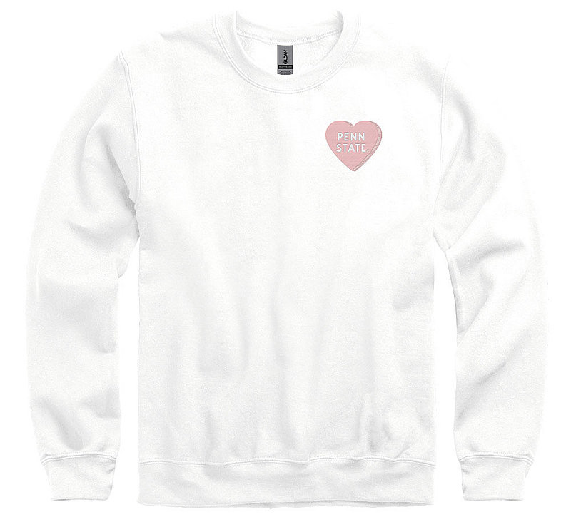 Penn State Candy Heart Embroidered Crewneck Sweatshirt Nittany Lions (PSU) 