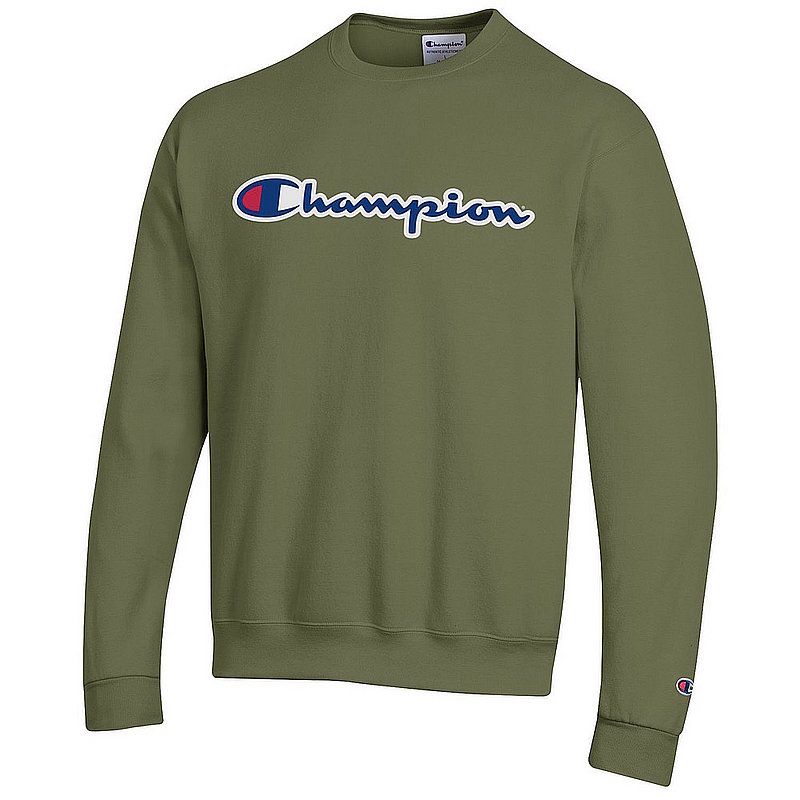olive green champion long sleeve shirt