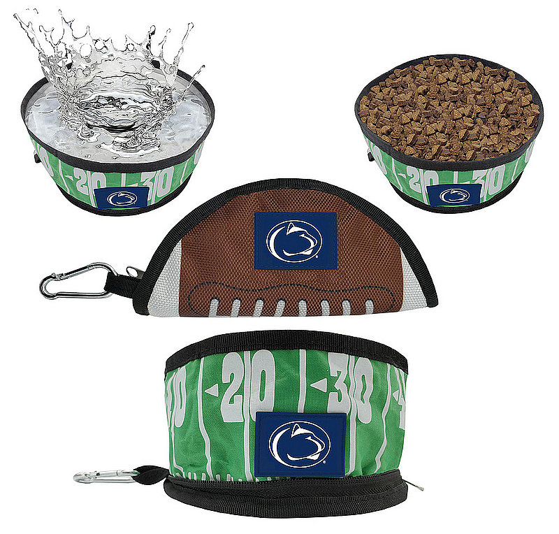 Penn State Collapsible Football Dog Dish 