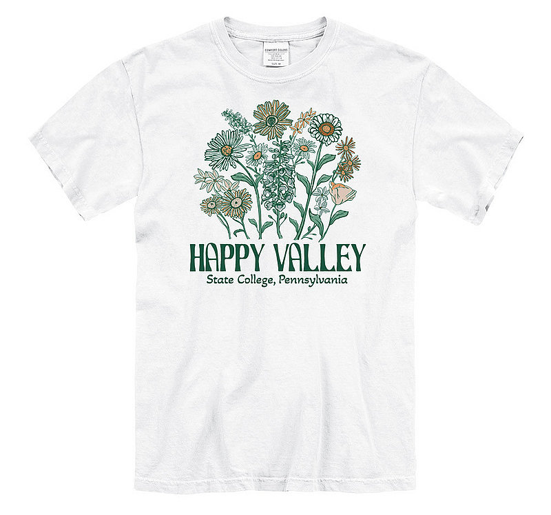 Penn State Comfort Colors Happy Valley Flowers in Bloom Comfort Color Ivory Tee Nittany Lions (PSU) (Comfort Colors )