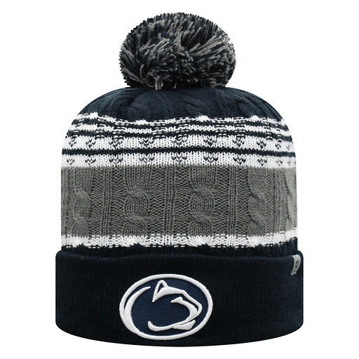 Penn State Cozy Knit Winter Hat With Pom Pom Nittany Lions Psu