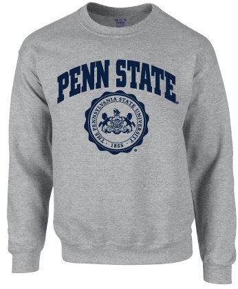 Penn State Crew Neck Sweatshirt Official Seal Gray Nittany Lions (PSU) 