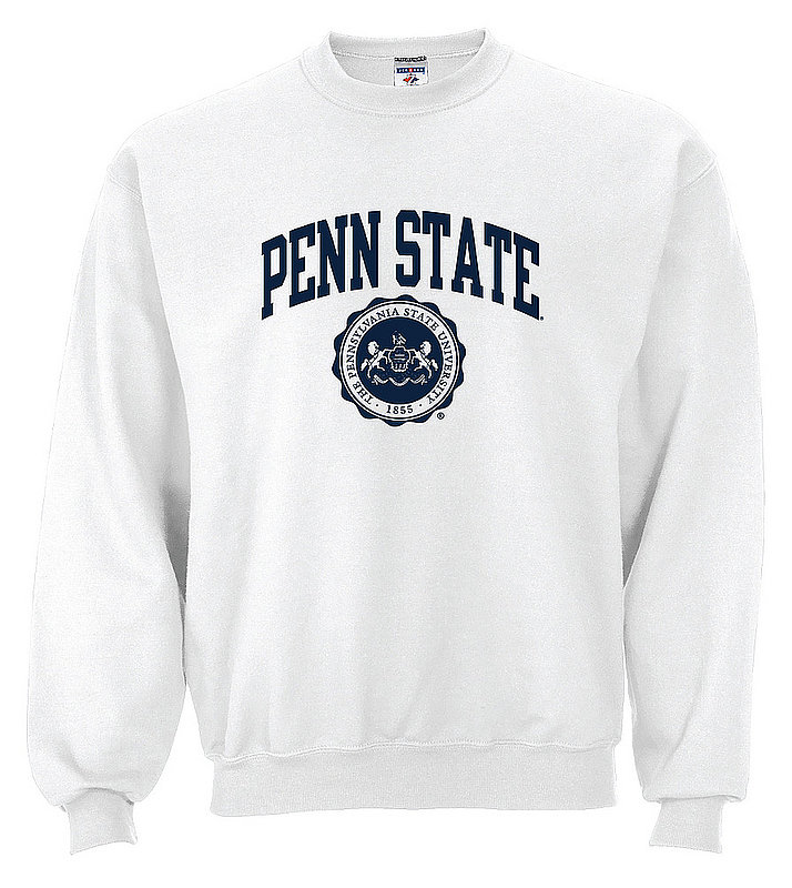 Penn State Crew Neck Sweatshirt Official Seal White Nittany Lions (PSU) 