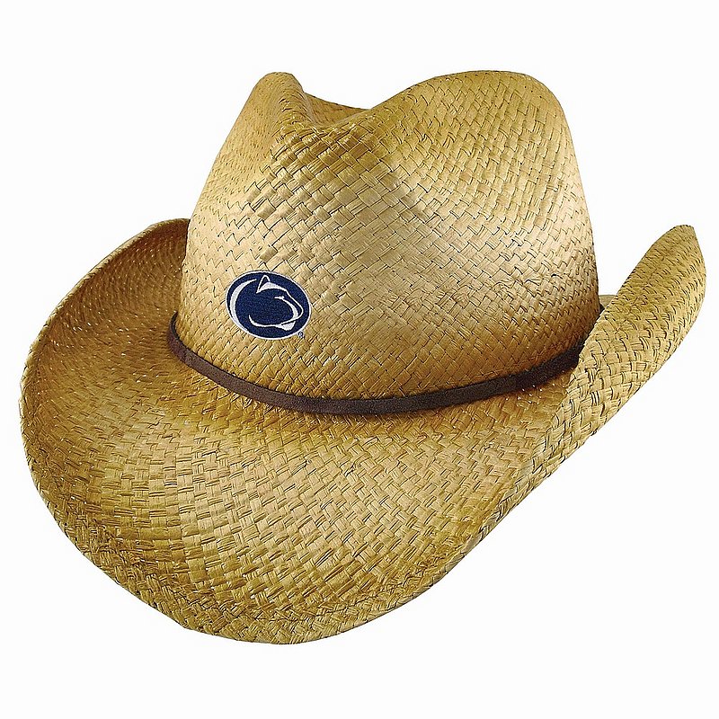 Penn State Distressed Wrangler Raffia Cowboy Hat