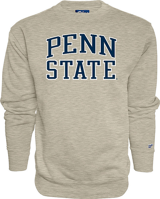Penn State Embroidered Premium Fleece Oatmeal Heather Crew Nittany Lions (PSU) 