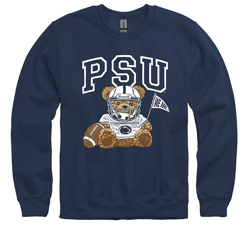 Penn State Football Bear Crewneck Sweatshirt Navy Nittany Lions (PSU) 