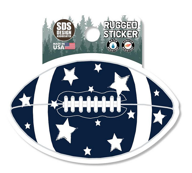Football with Stars Rugged Sticker