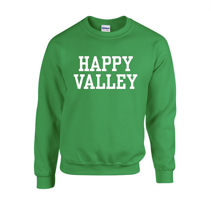 Penn State Happy Valley Block Crewneck Sweathshirt Irish Green Nittany Lions (PSU) 