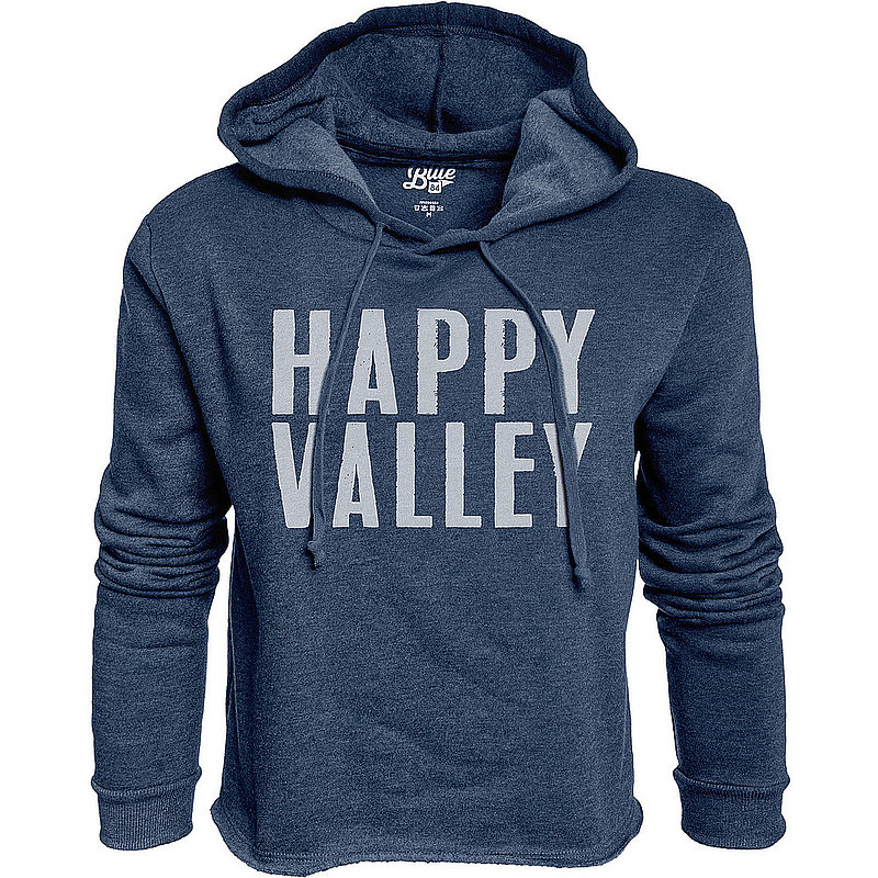 Penn State Happy Valley Heather Navy Crop Hooded Sweatshirt Nittany Lions (PSU) 