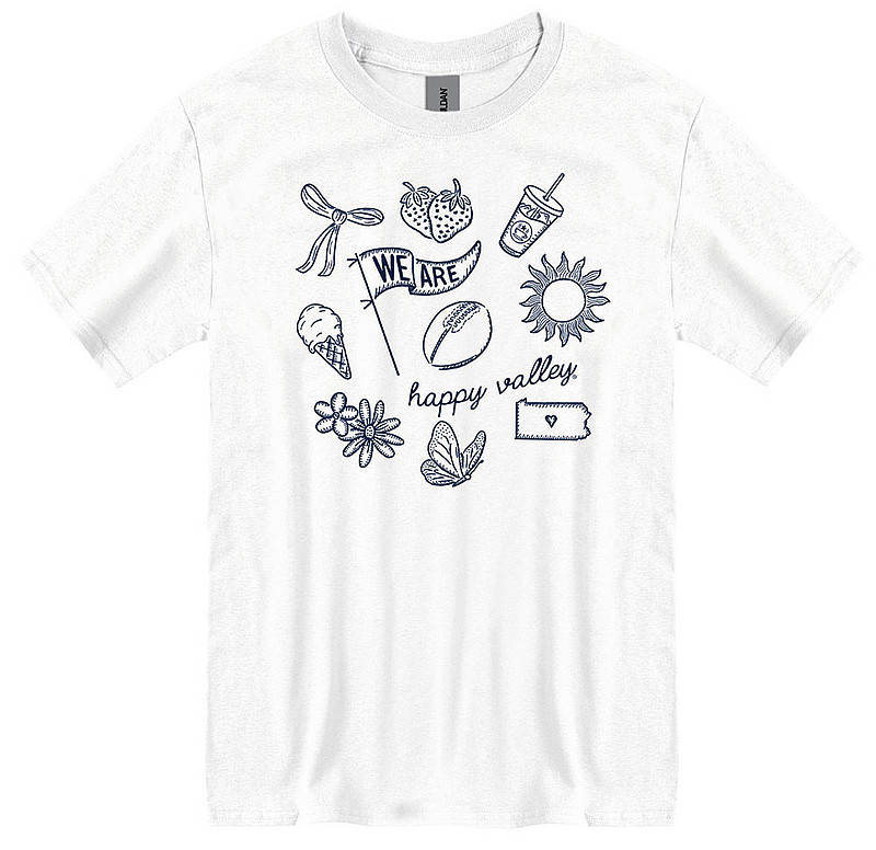Penn State Happy Valley Local Sketchbook Tee White Nittany Lions (PSU) 