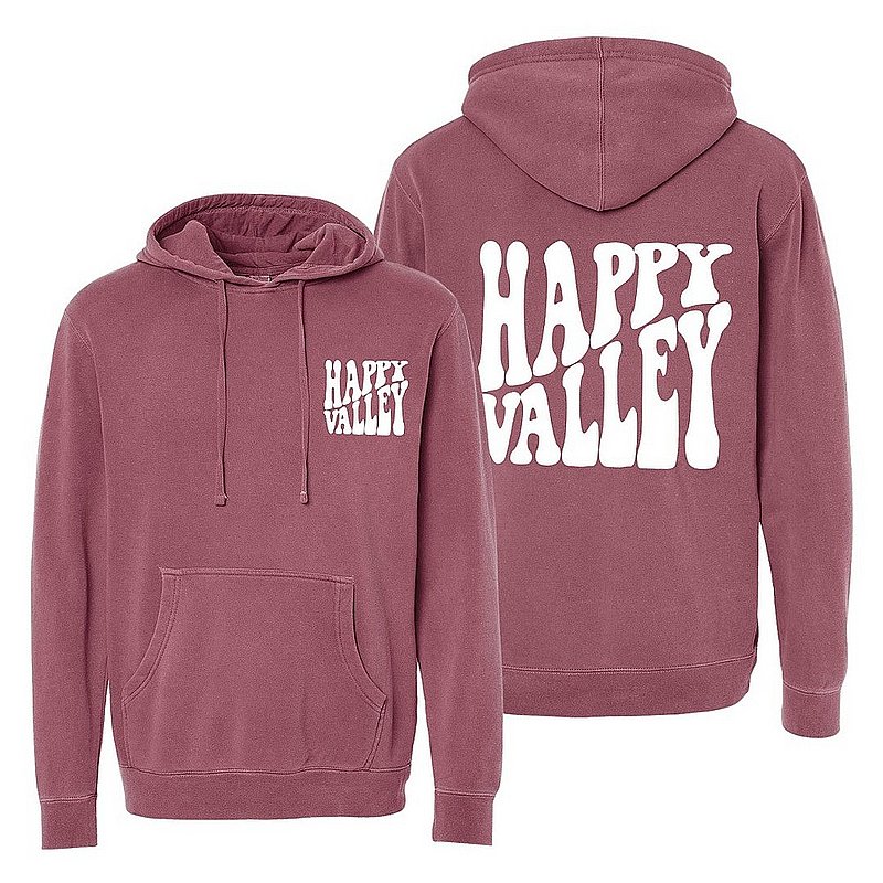 Happy Valley Retro Wavy Hooded Sweatshirt Berry 