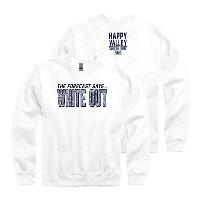 Penn State Happy Valley White Out 2023 Crewneck Sweatshirt Nittany Lions (PSU) 