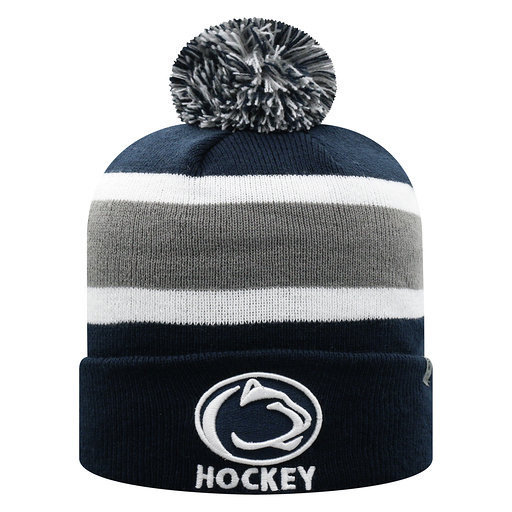 Penn State Hockey Pom Knit Hat