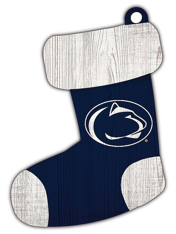 Penn State Holiday Stocking Wood Ornament 