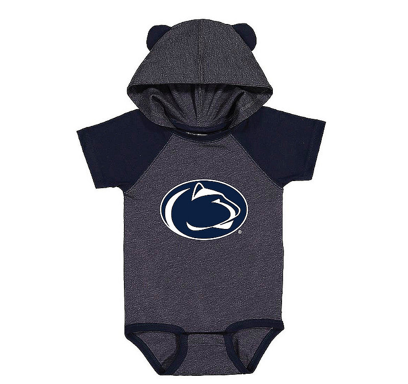 Penn State Hooded Baby Onesie with Ears Nittany Lions (PSU) 