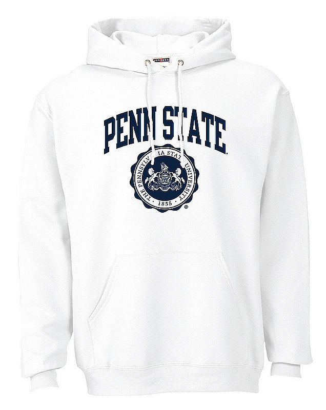 Penn State Hooded Sweatshirt Official Seal White Nittany Lions (PSU) 